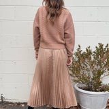 Party Hopping Pleated Dress & Sweater Set