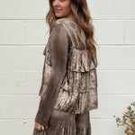 Current Air | Astrid Tiered Metallic Top | Sweetest Stitch Boutique