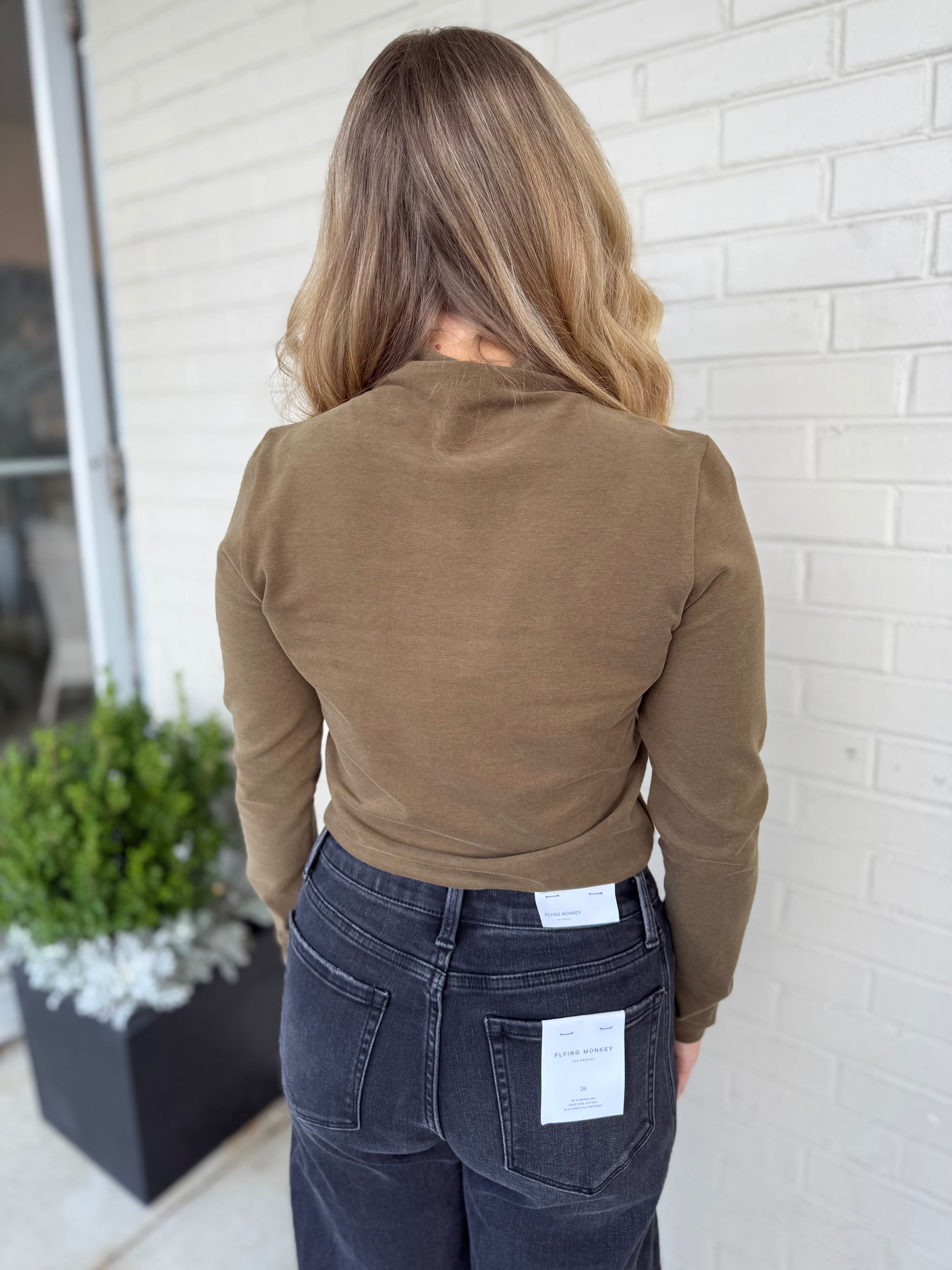 Grade & Gather | Fiona Mock Neck Long Sleeve Top | Sweetest Stitch