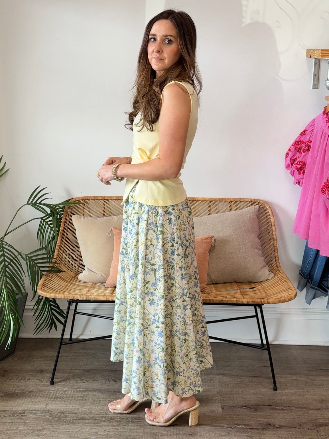 ASTR The Label | Kiera Floral Midi Skirt | Sweetest Stitch Boutique