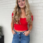 Olivaceous | Frensis Ruched Off Shoulder Top | Sweetest Stitch