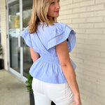 Entro | Flutter Sleeve Peplum Top | Sweetest Stitch Boutique