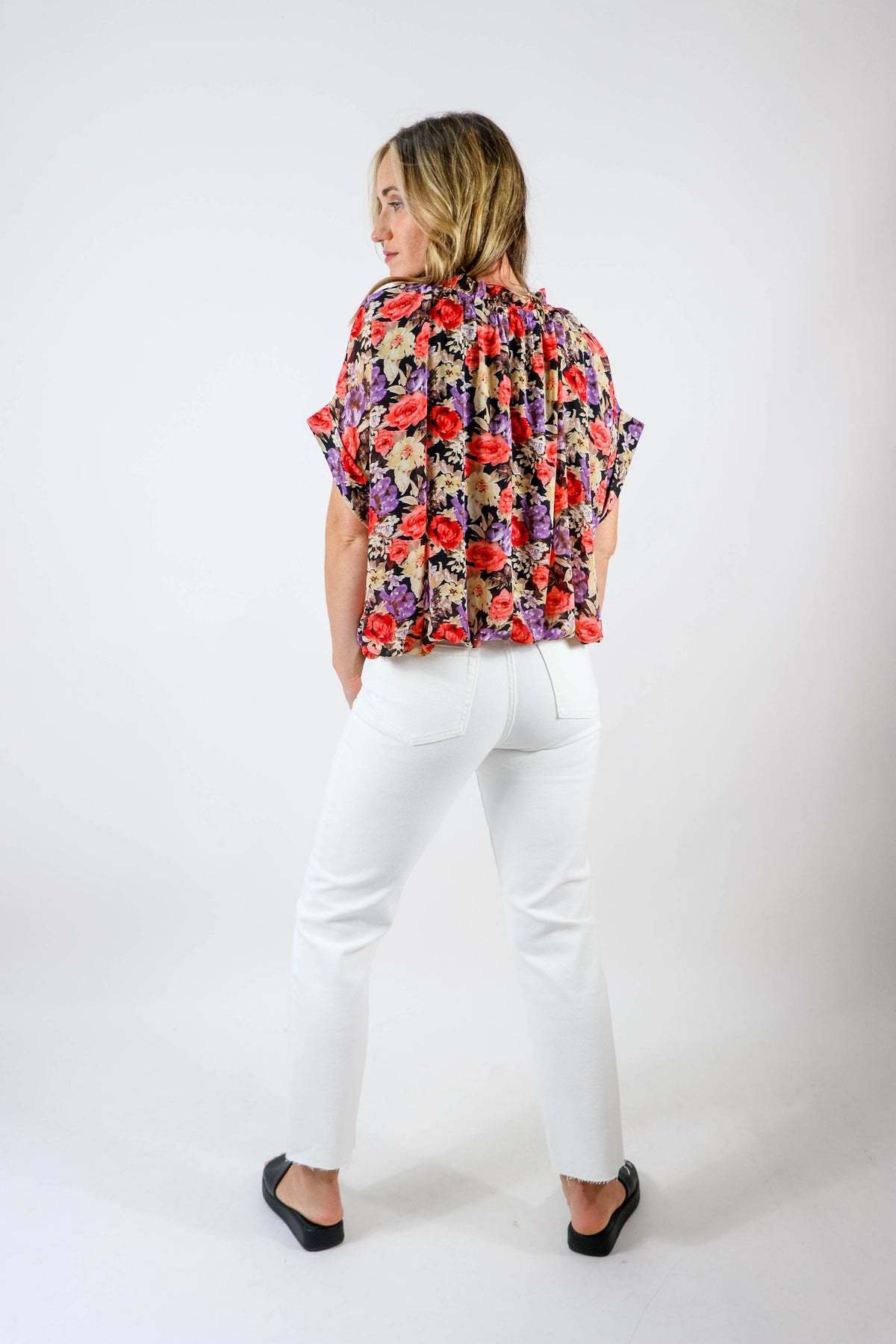 Entro | Floral Bubble Hem Blouse | Sweetest Stitch Online Boutique