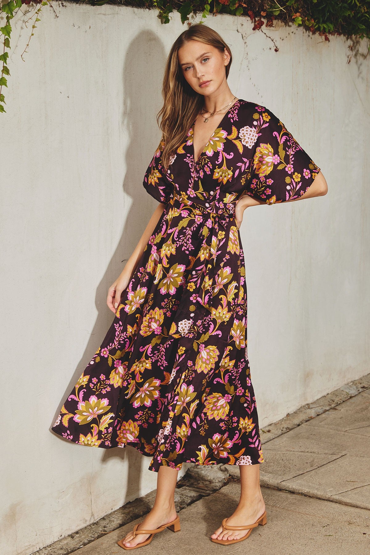 Dress Forum | Purple Floral Wrap Dress | Sweetest Stitch Boutique