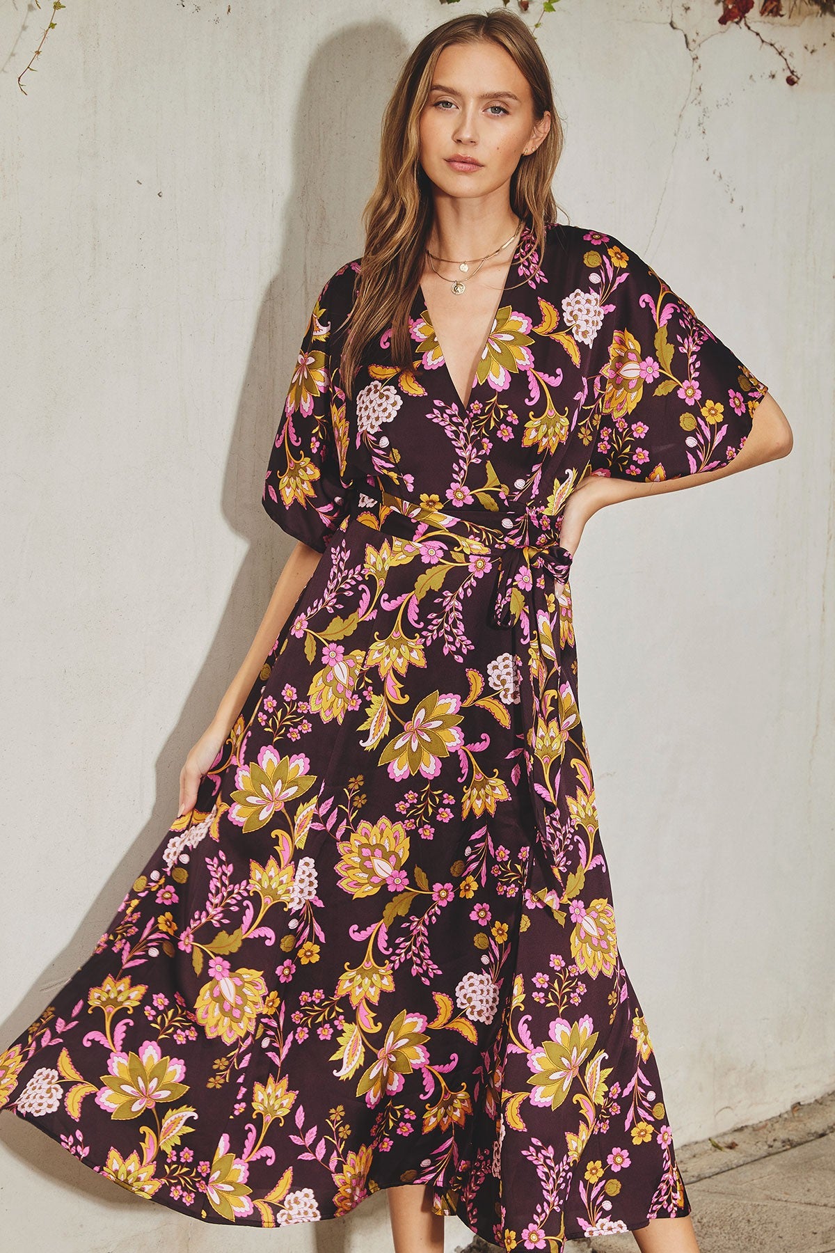 Dress Forum | Purple Floral Wrap Dress | Sweetest Stitch Boutique