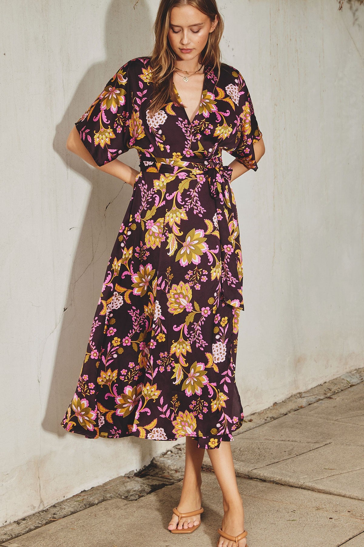 Dress Forum | Purple Floral Wrap Dress | Sweetest Stitch Boutique
