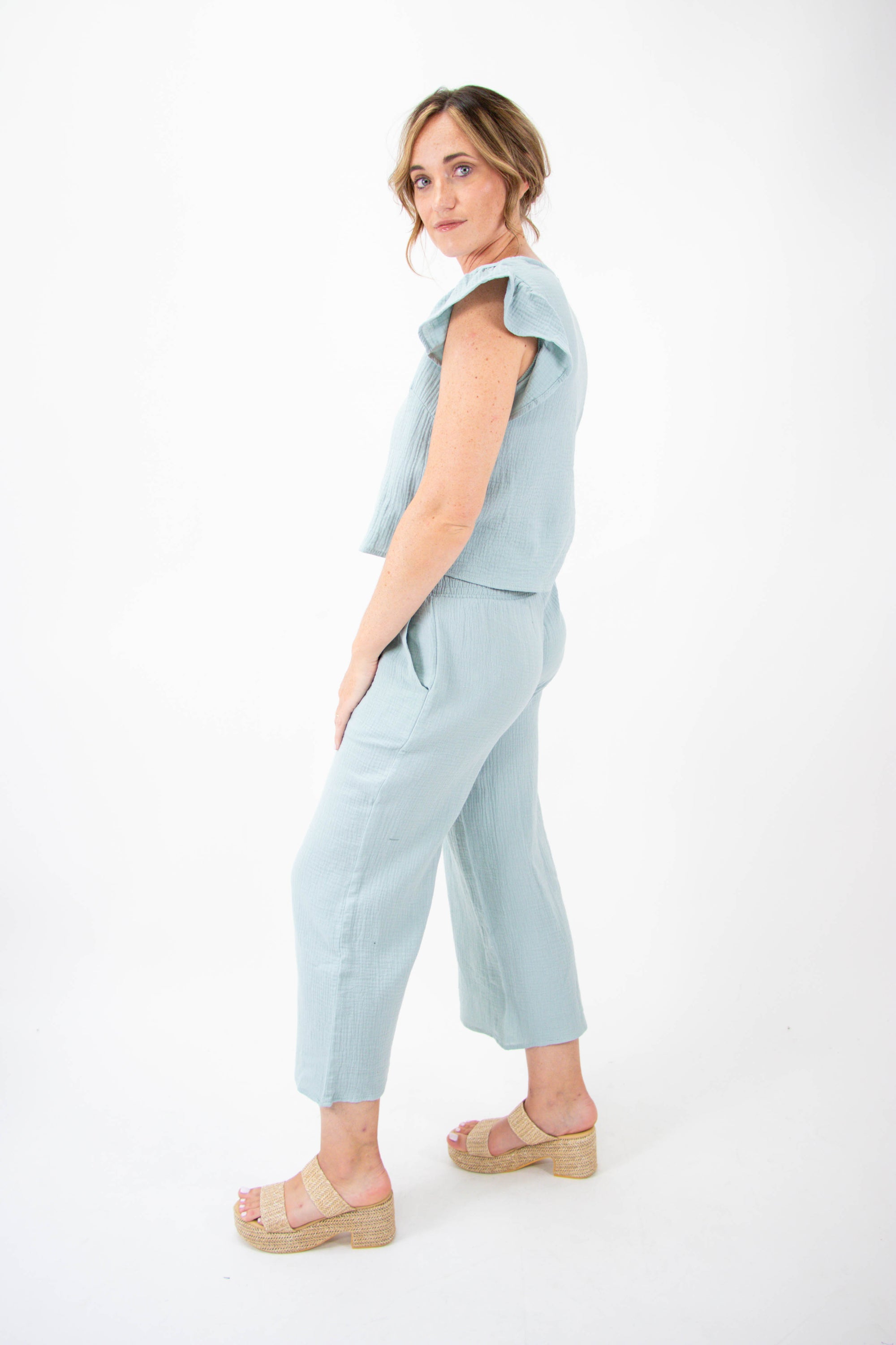 Gauze Wide Leg Summer Set Pants | Sweetest Stitch Online Boutique