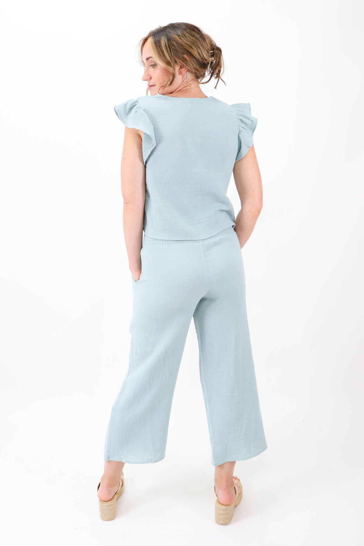 Gauze Wide Leg Summer Set Pants | Sweetest Stitch Online Boutique