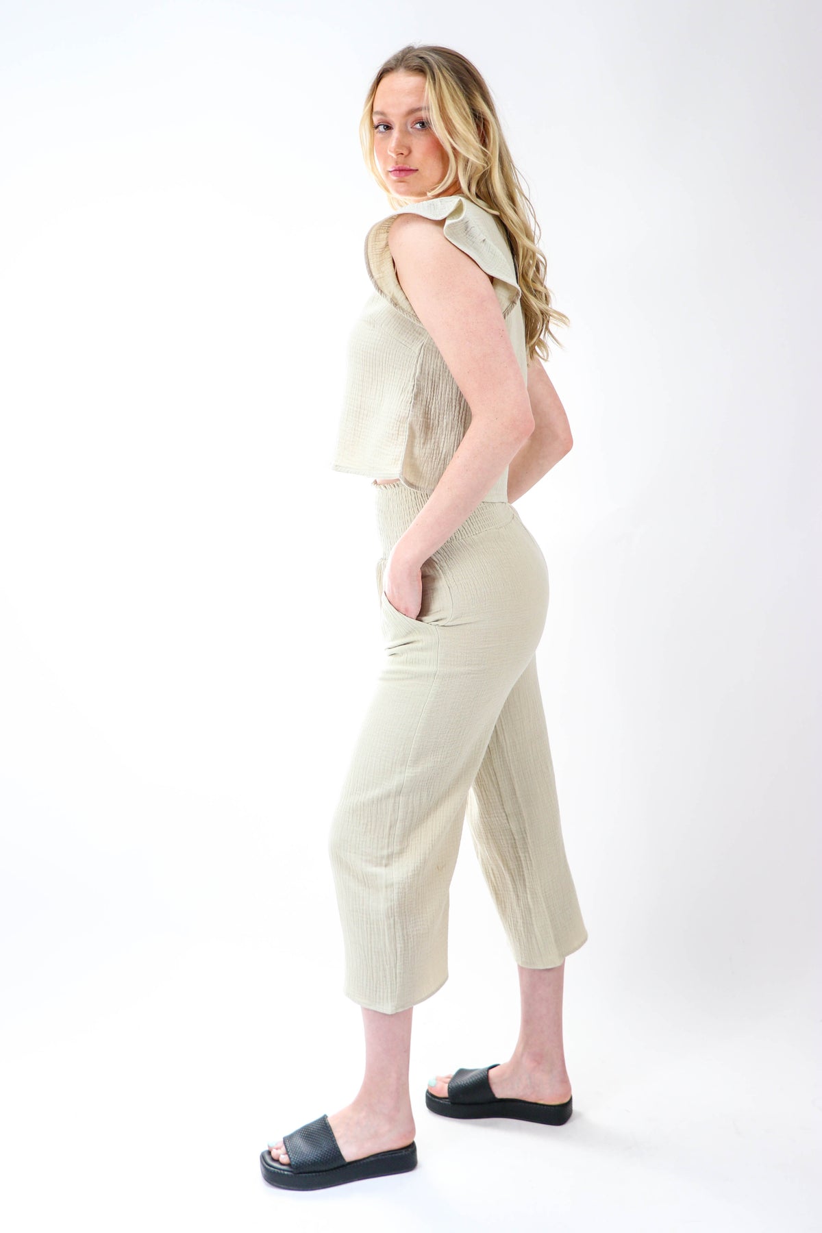 Gauze Wide Leg Summer Set Pants | Sweetest Stitch Online Boutique