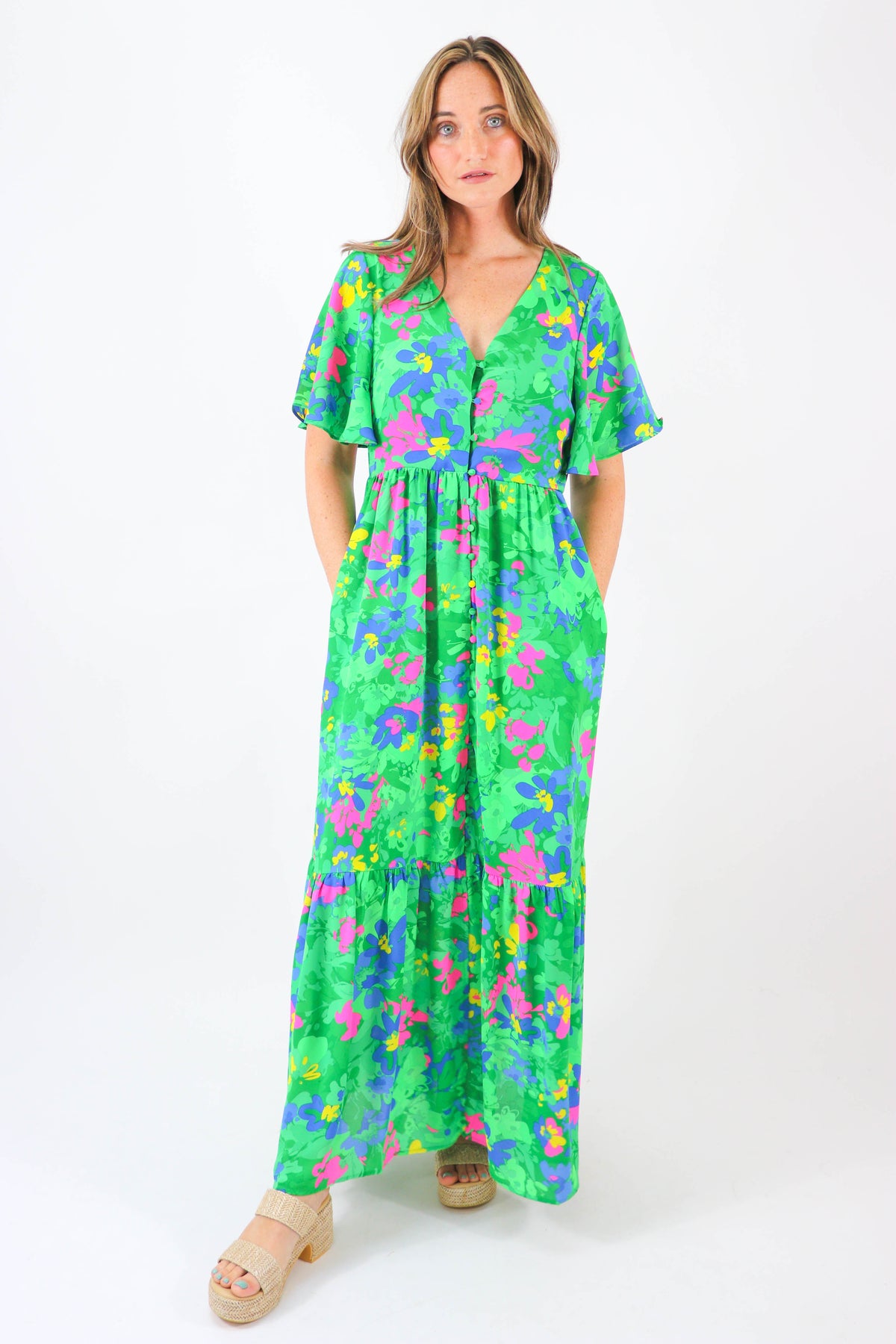SUGAR LIPS Short Sleeve Maxi Dress | Sweetest Stitch Boutique