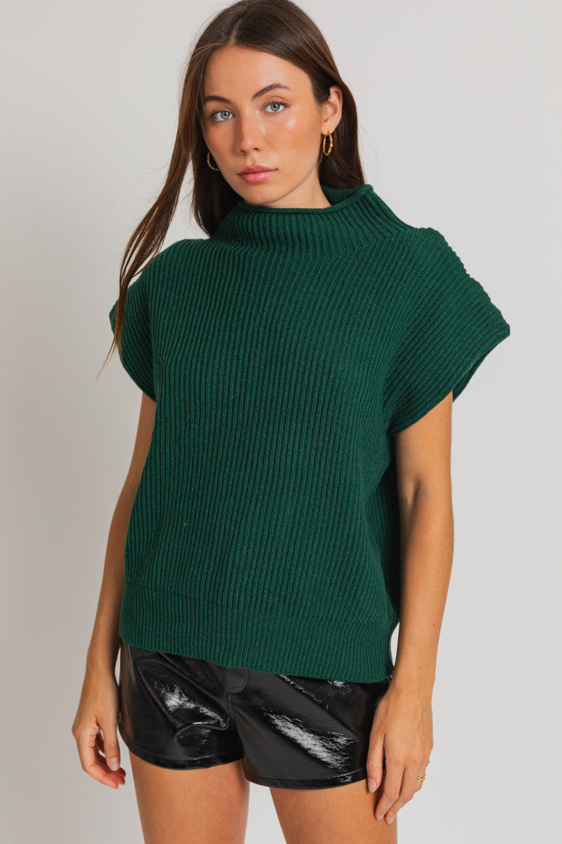 Le Lis | Green Knit Vest | Sweetest Stitch Online Boutique for Women