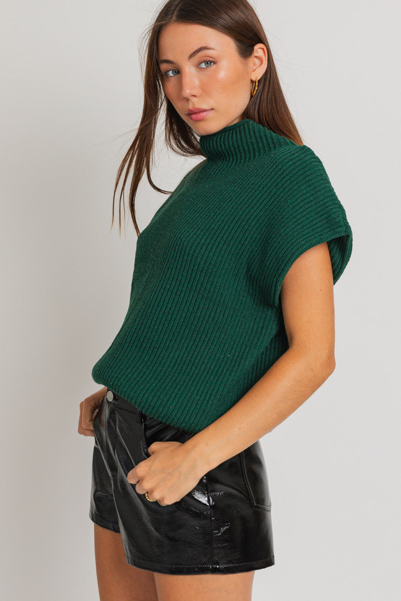 Le Lis | Green Knit Vest | Sweetest Stitch Online Boutique for Women