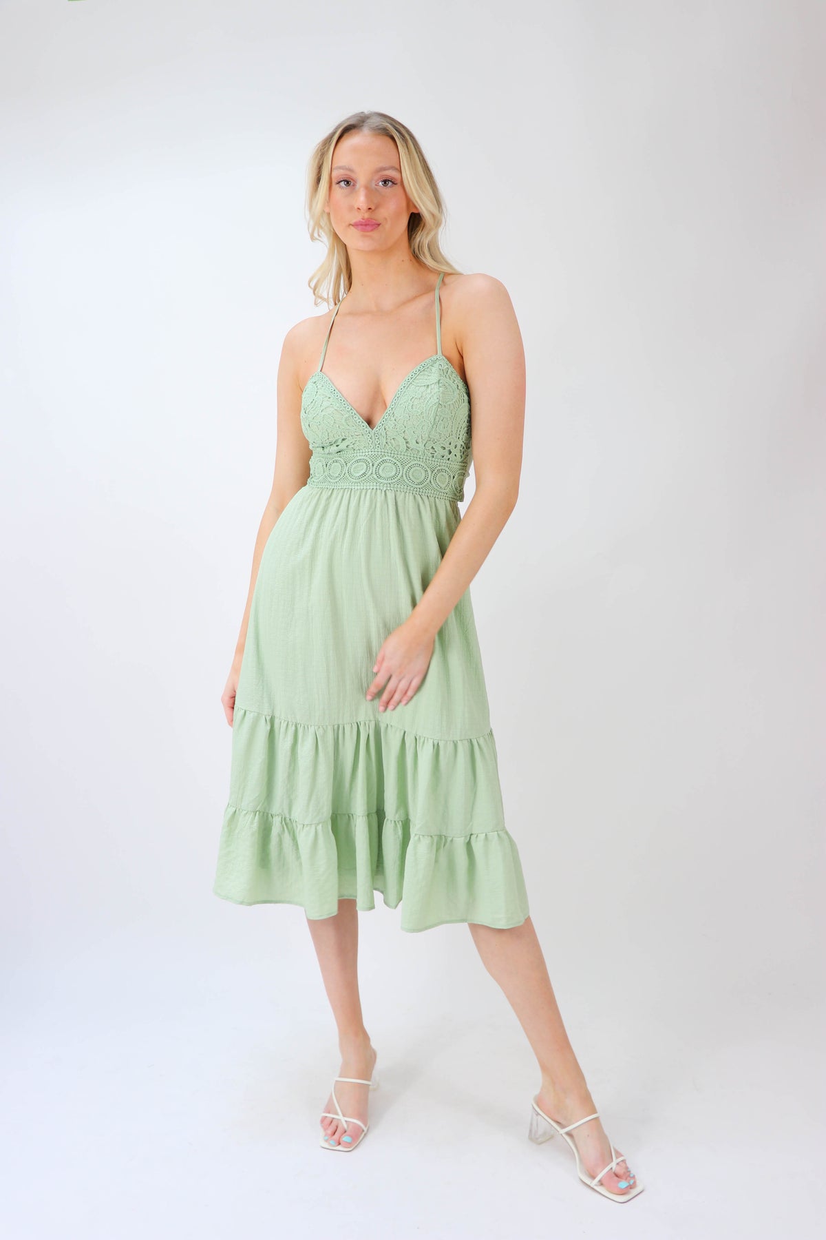 Sleeveless Open Back Midi Dress | Sweetest Stitch Online Boutique