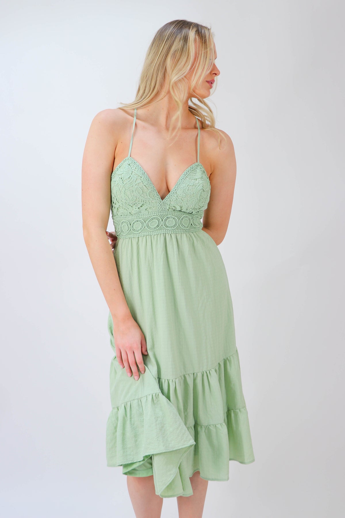 Sleeveless Open Back Midi Dress | Sweetest Stitch Online Boutique