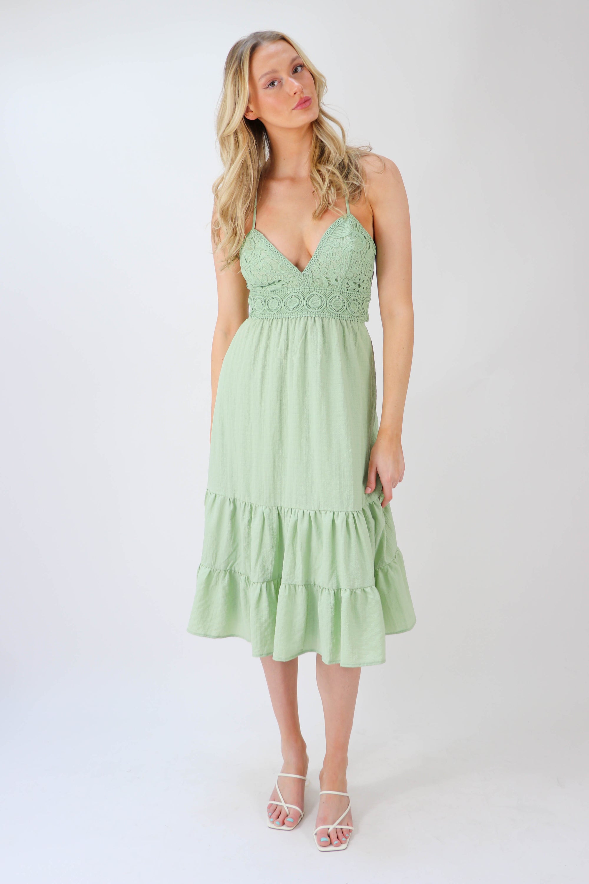 Sleeveless Open Back Midi Dress | Sweetest Stitch Online Boutique