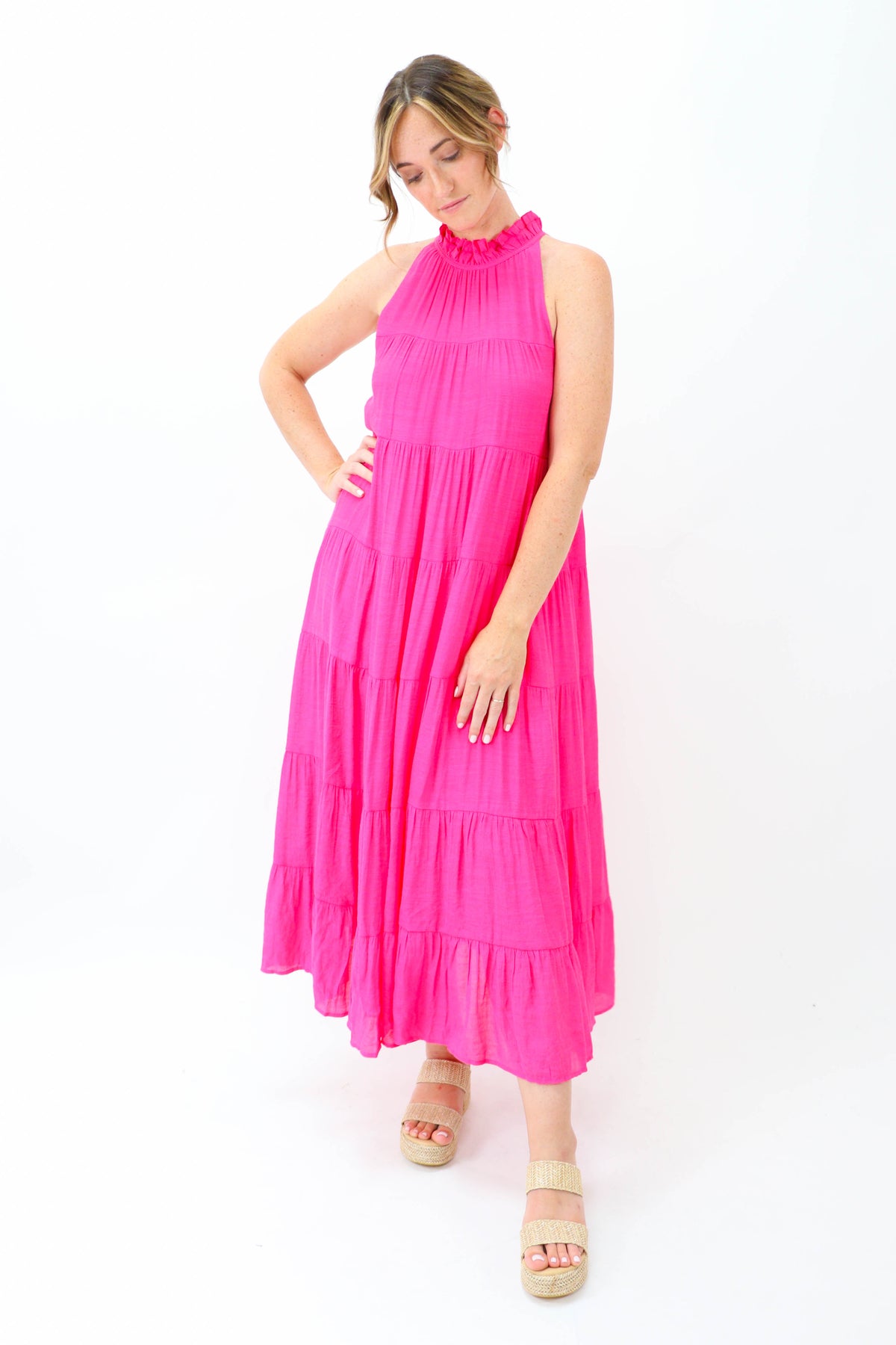 Pink Flowy Maxi Dress | Sweetest Stitch Women&#39;s Fashion Boutique