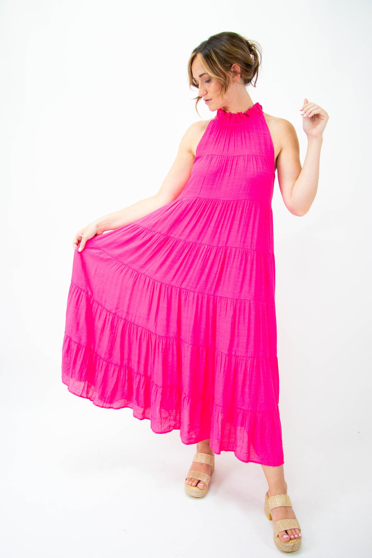 Pink Flowy Maxi Dress | Sweetest Stitch Women&#39;s Fashion Boutique