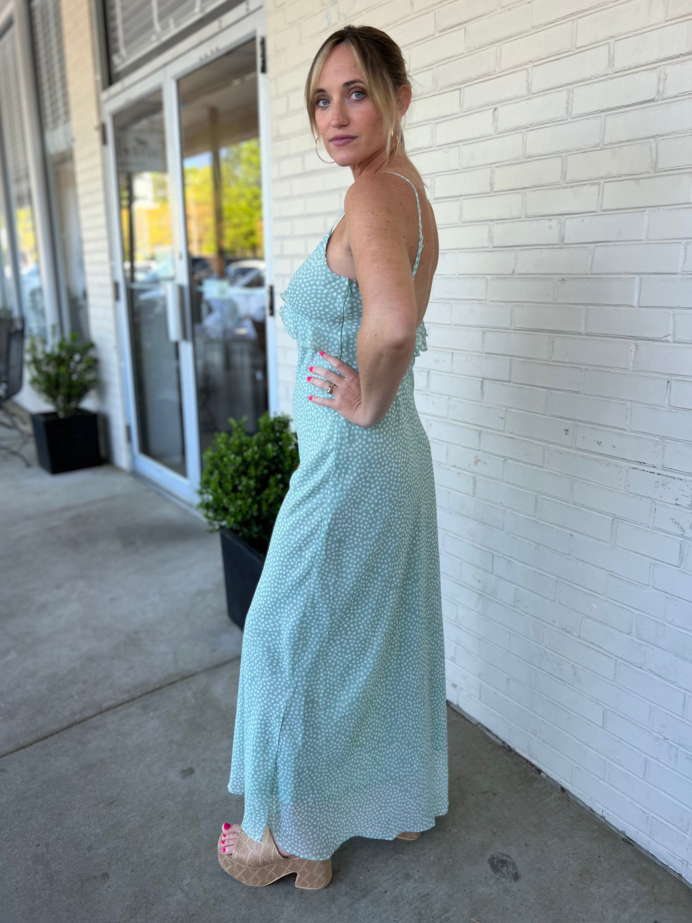INA | Chrishell Polka Dot Maxi Dress | Sweetest Stitch Boutique