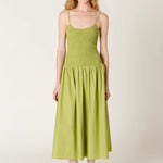 Nia the Brand | Chandler Smocked Bodice Midi Dress | Sweetest Stitch