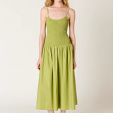 Nia the Brand | Chandler Smocked Bodice Midi Dress | Sweetest Stitch