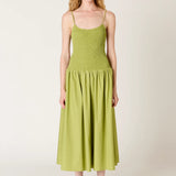 Nia the Brand | Chandler Smocked Bodice Midi Dress | Sweetest Stitch