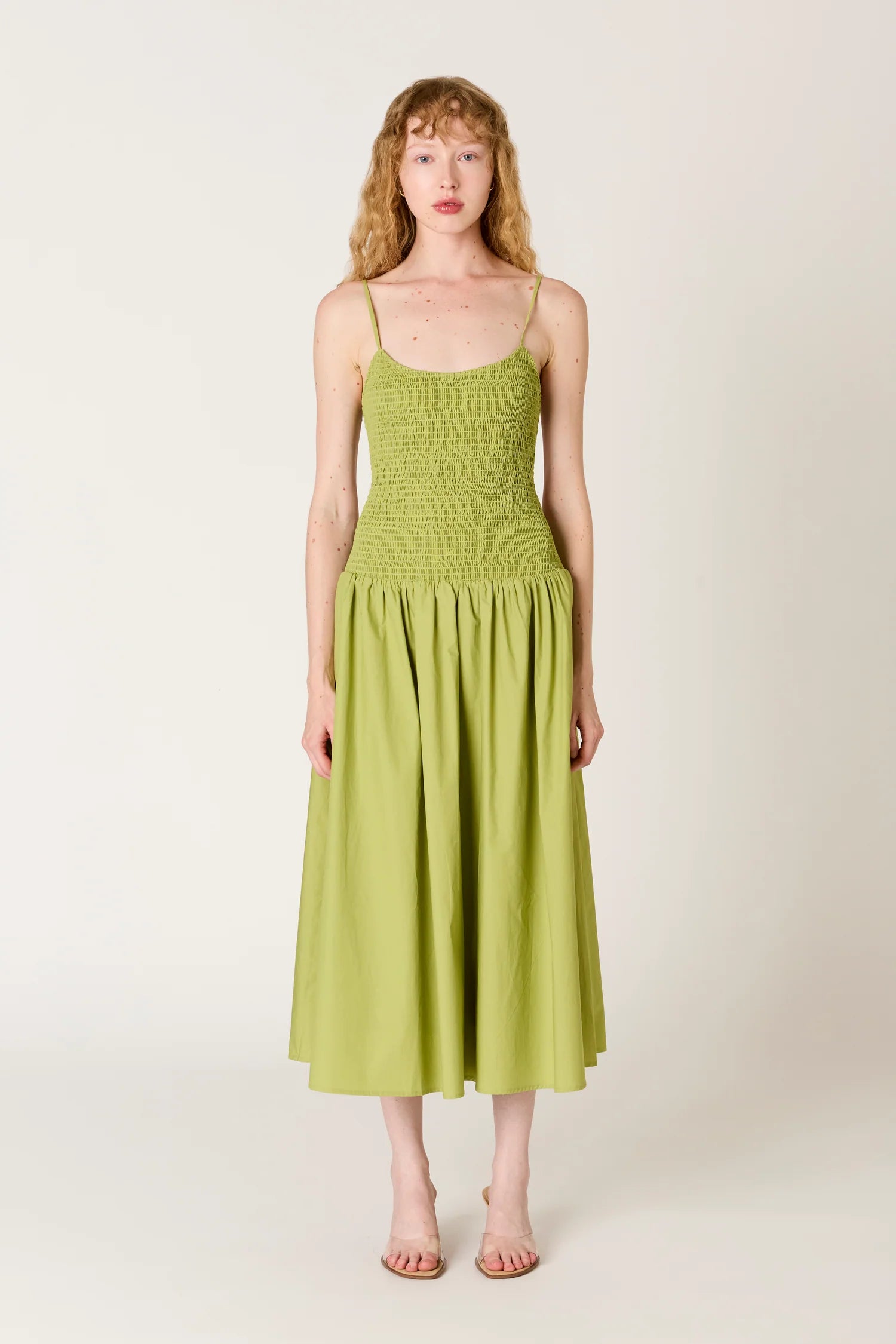 Nia the Brand | Chandler Smocked Bodice Midi Dress | Sweetest Stitch