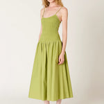 Nia the Brand | Chandler Smocked Bodice Midi Dress | Sweetest Stitch