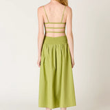Nia the Brand | Chandler Smocked Bodice Midi Dress | Sweetest Stitch