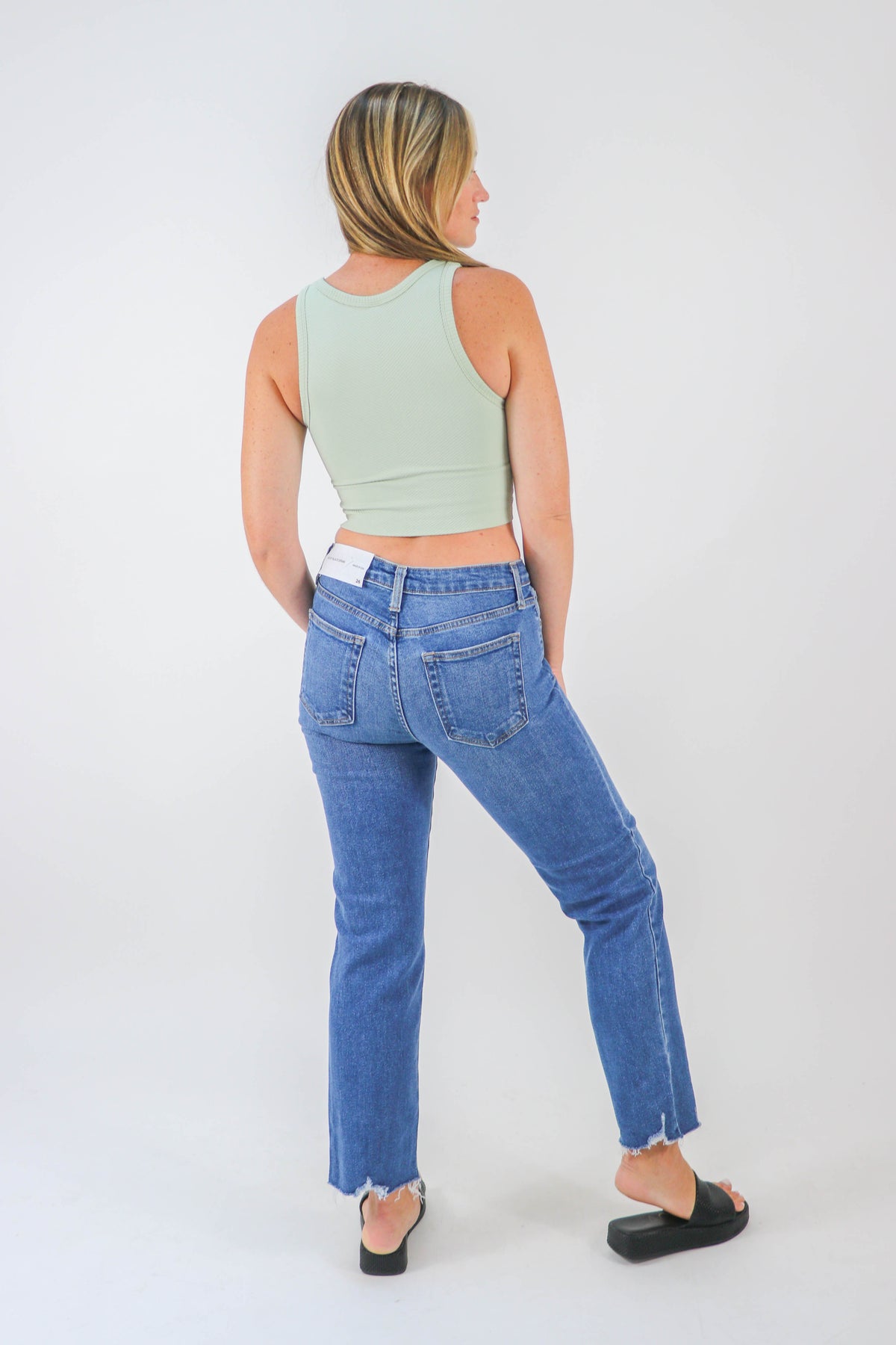 Just Black Denim | Vintage Straight Jeans Medium | Sweetest Stitch