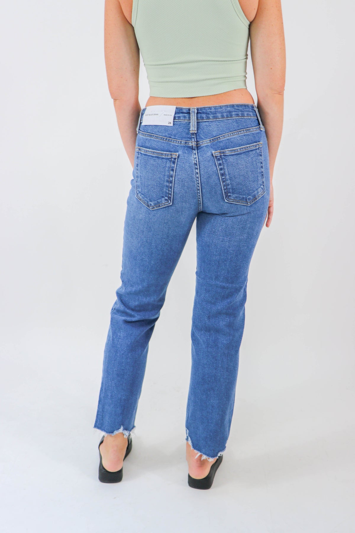 Just Black Denim | Vintage Straight Jeans Medium | Sweetest Stitch