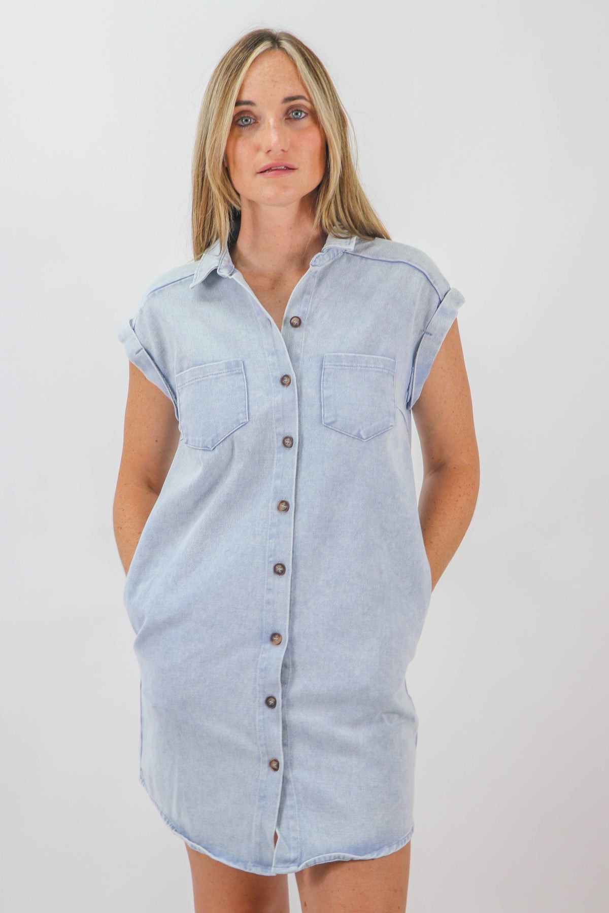 She + Sky | On The Verge Twill Shirt Dress | Sweetest Stitch