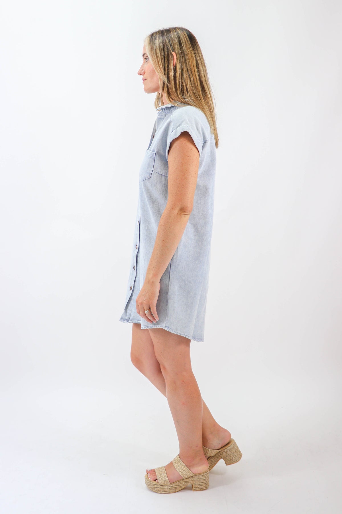 She + Sky | On The Verge Twill Shirt Dress | Sweetest Stitch