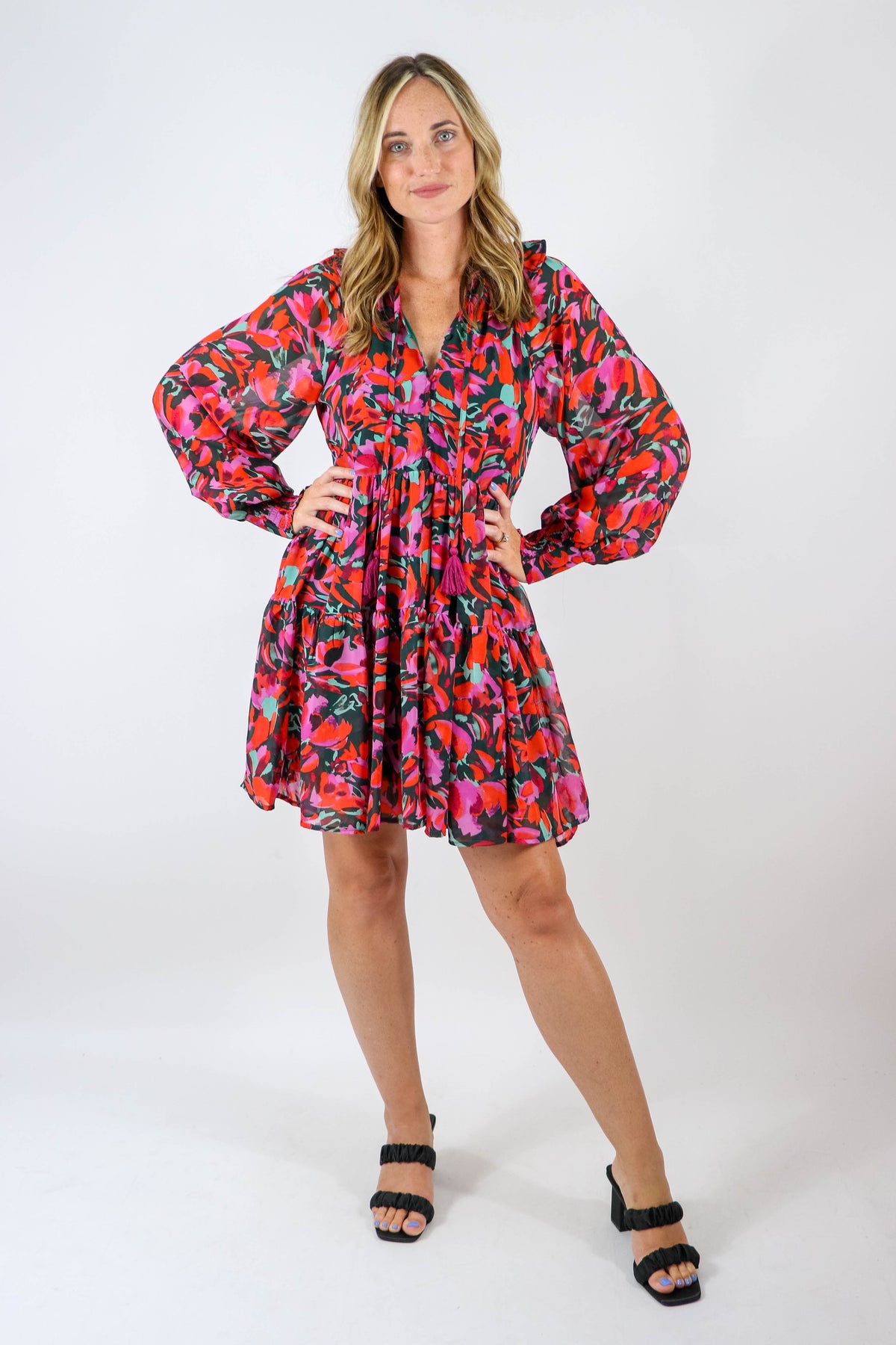Entro | Long Sleeve Floral Dress for Fall | Sweetest Stitch Boutique