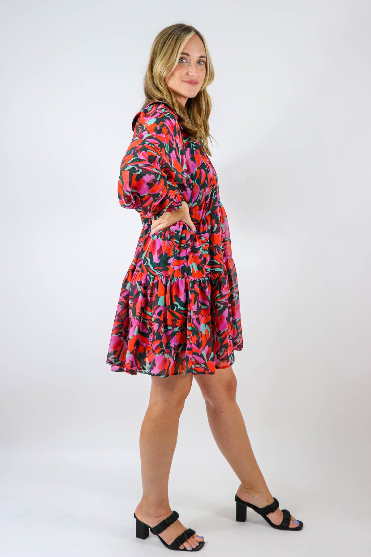 Entro | Long Sleeve Floral Dress for Fall | Sweetest Stitch Boutique