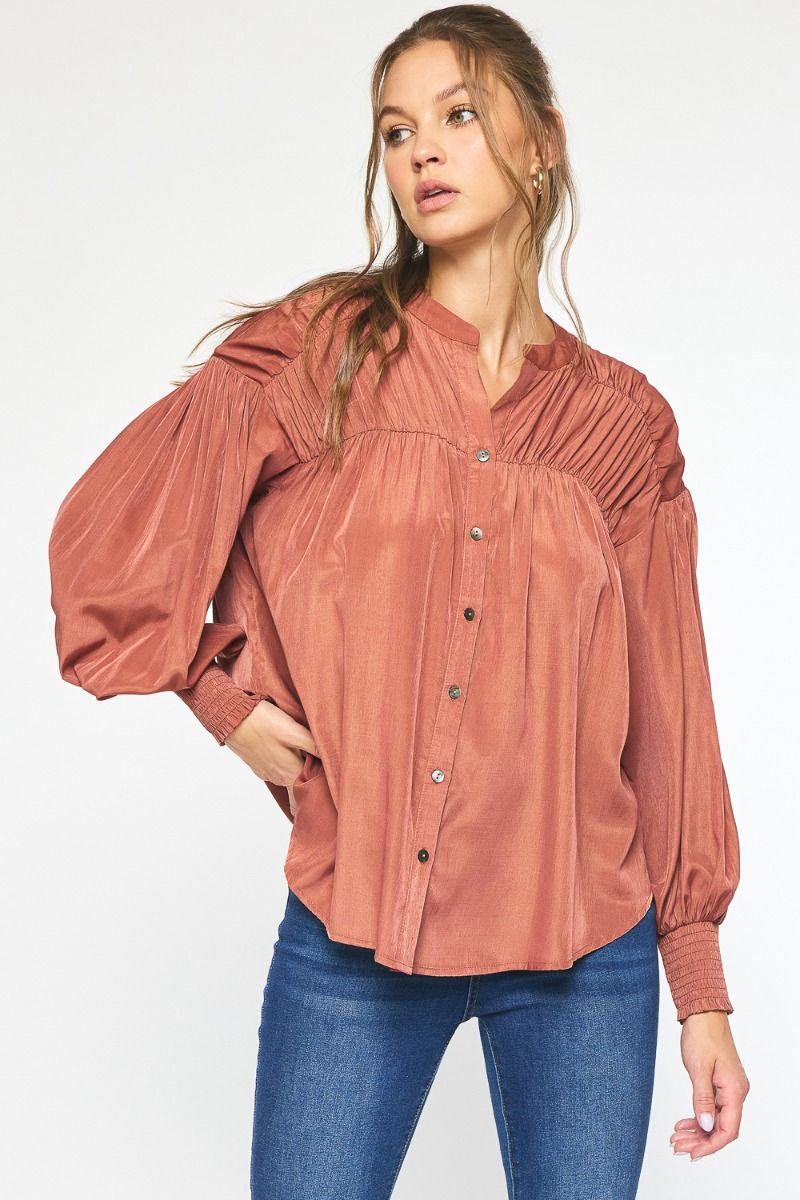 Entro | Button Up Blouse | Sweetest Stitch Women's Online Boutique