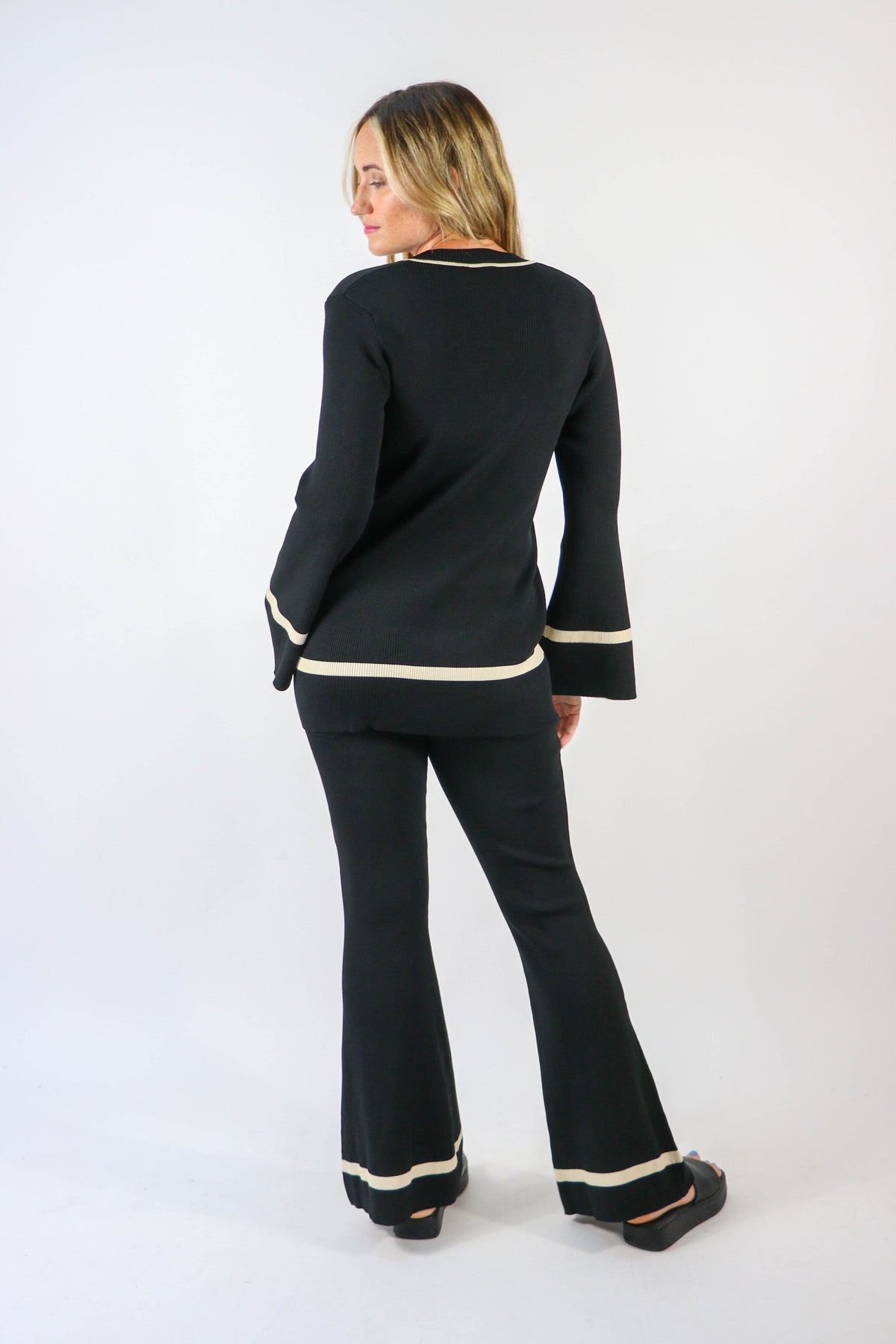 Miou Muse | Flare Knit Pants | Sweetest Stitch Online Boutique