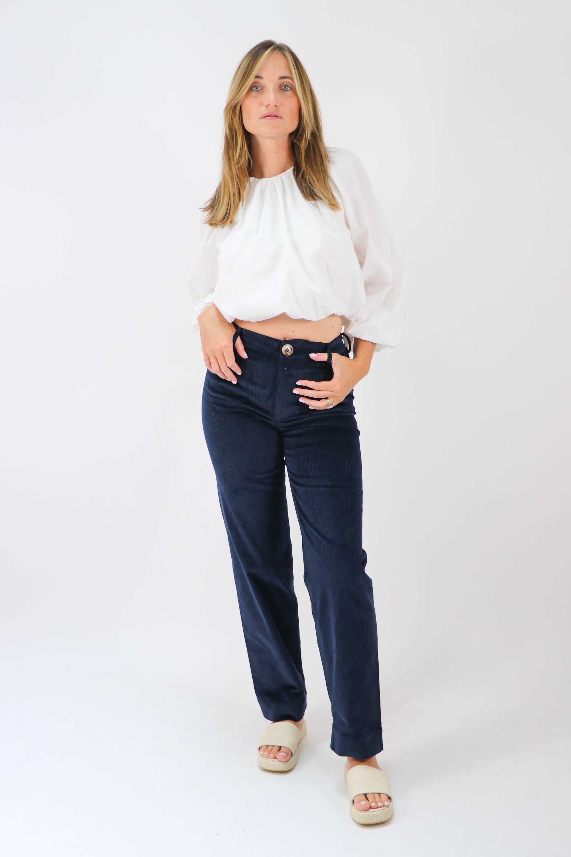 Sofie the Label | Navy Corduroy Dani Pants | Sweetest Stitch