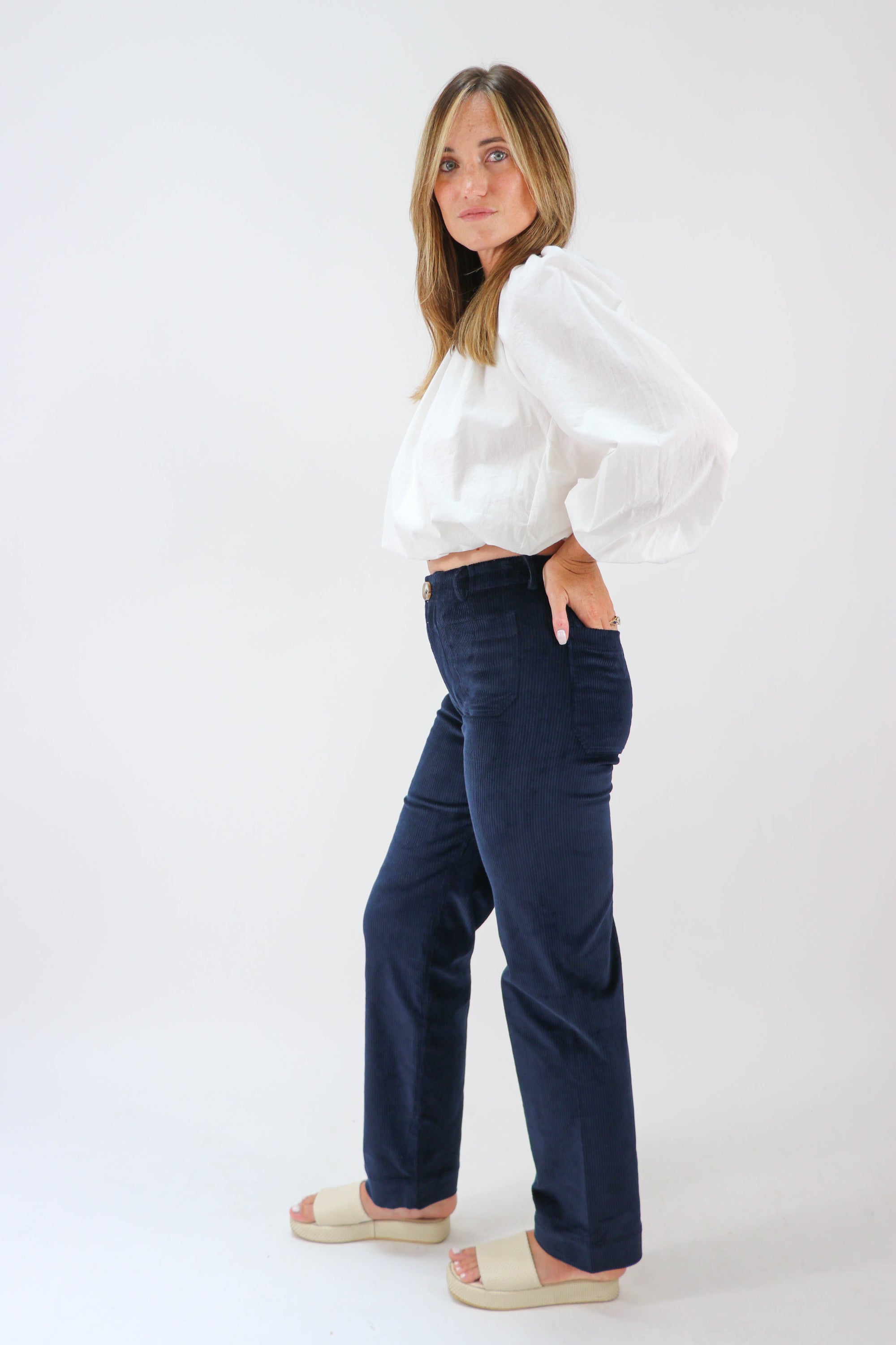 Sofie the Label | Navy Corduroy Dani Pants | Sweetest Stitch