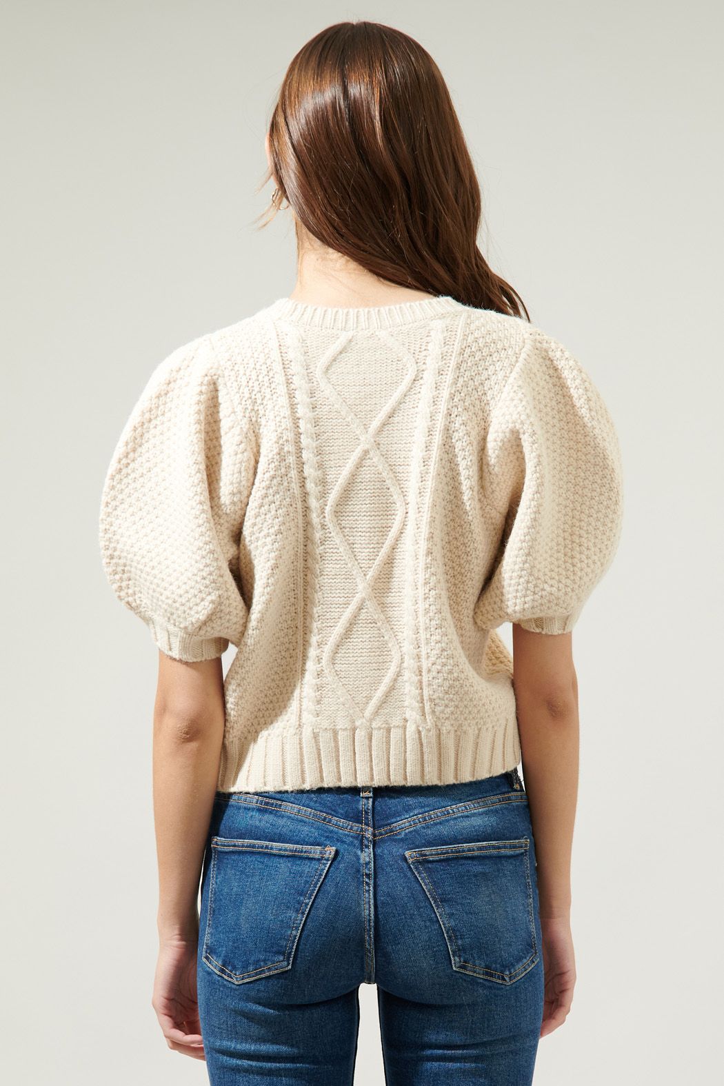 Sugar Lips | Oatmeal Cable Knit Sweater | Sweetest Stitch Boutique