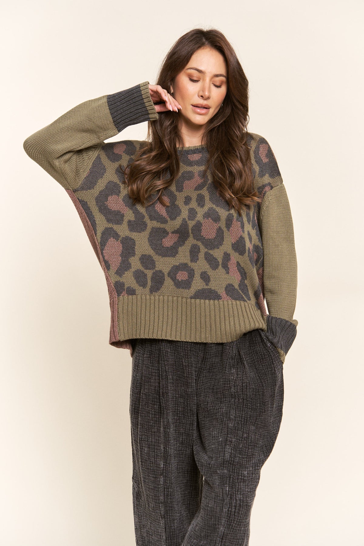 J.NNA | Leopard Print Oversized Sweater | Sweetest Stitch Online