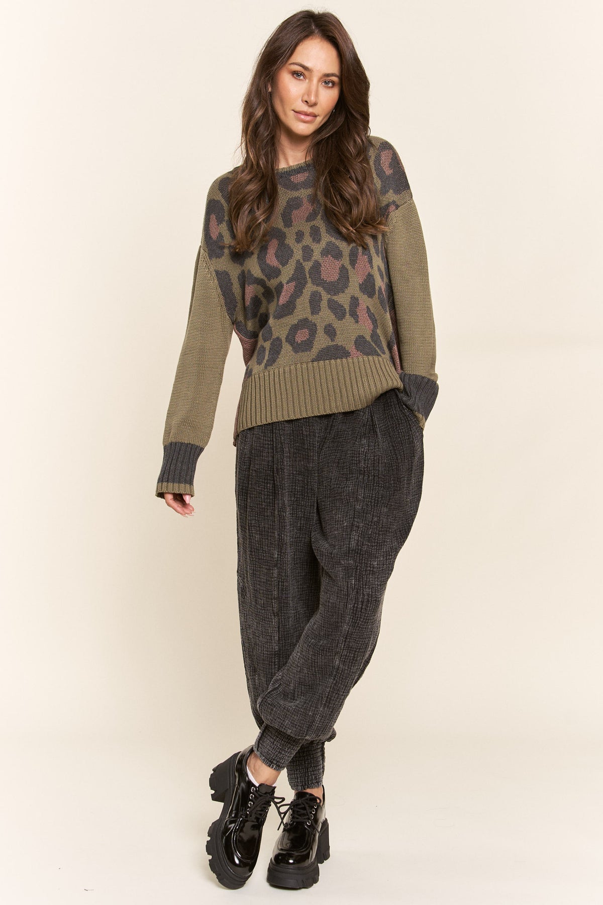 J.NNA | Leopard Print Oversized Sweater | Sweetest Stitch Online