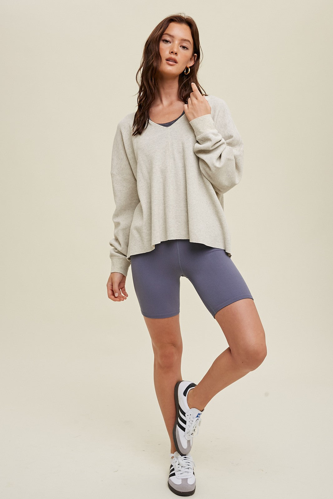 Wishlist | Long Sleeve Thermal Top Oatmeal | Sweetest Stitch Online