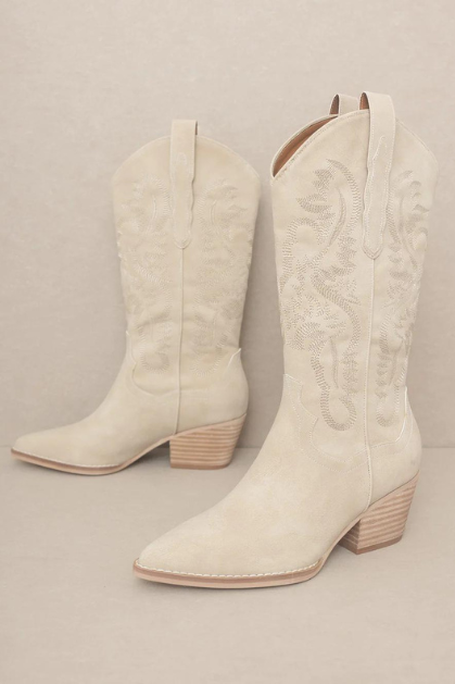 Oasis Society | Taupe Cowboy Boot | Sweetest Stitch Boutique