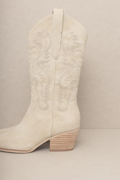 Oasis Society | Taupe Cowboy Boot | Sweetest Stitch Boutique