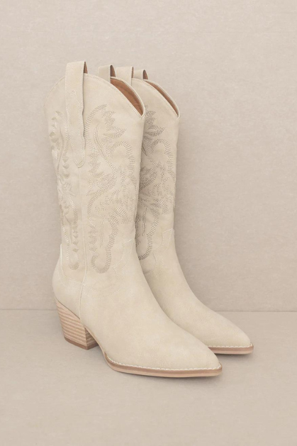 Oasis Society | Taupe Cowboy Boot | Sweetest Stitch Boutique