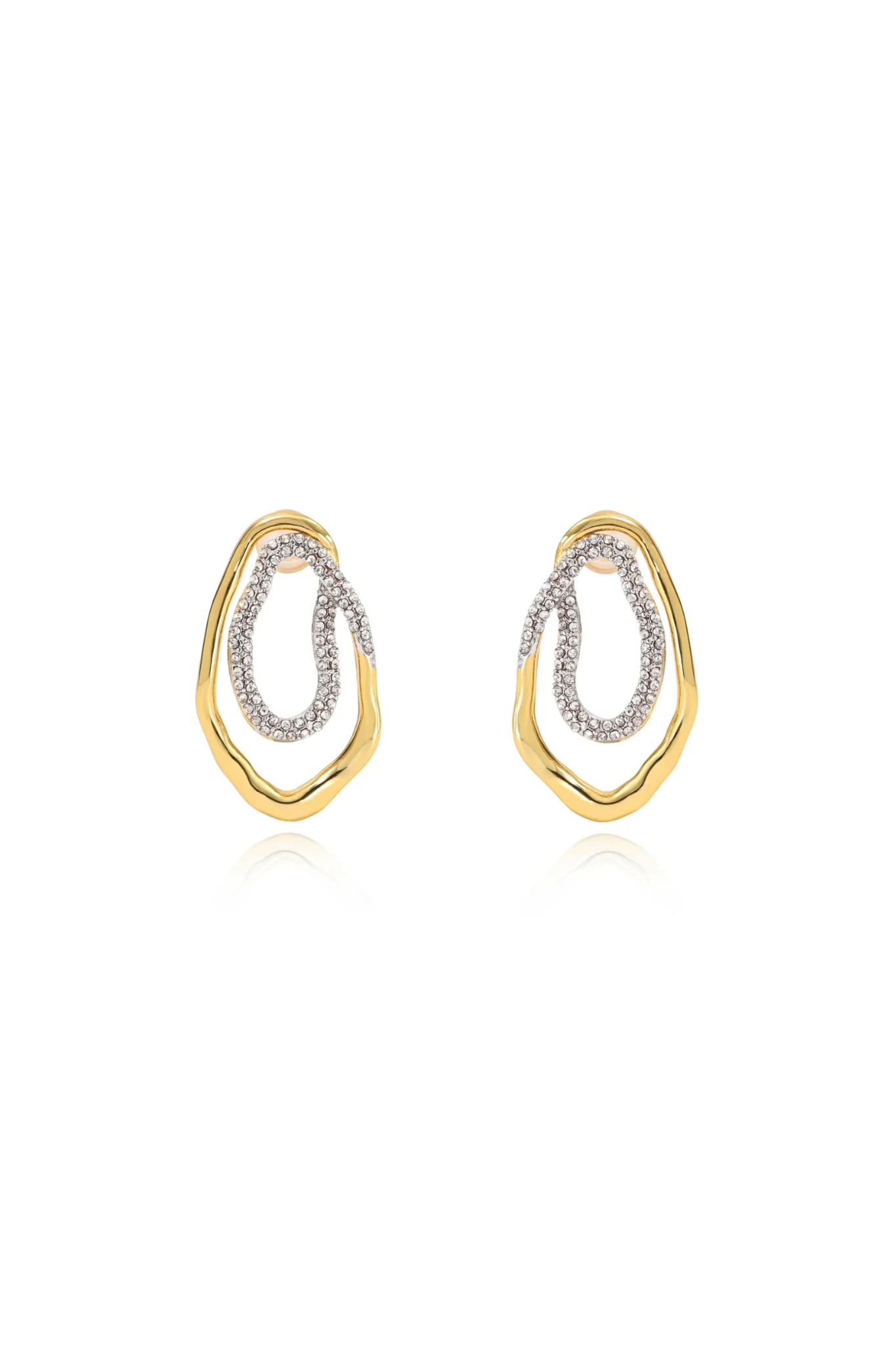 Sahira Jewelry | Harper Two Tone Earrings | Sweetest Stitch Boutique