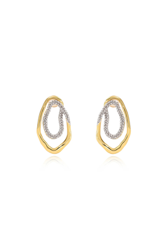 Sahira Jewelry | Harper Two Tone Earrings | Sweetest Stitch Boutique