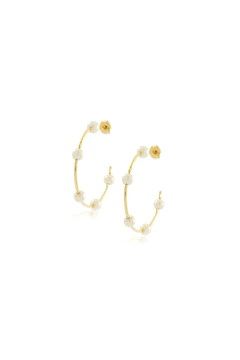 Sahira Jewelry | Molly Pearl Hoops | Sweetest Stitch Boutique 