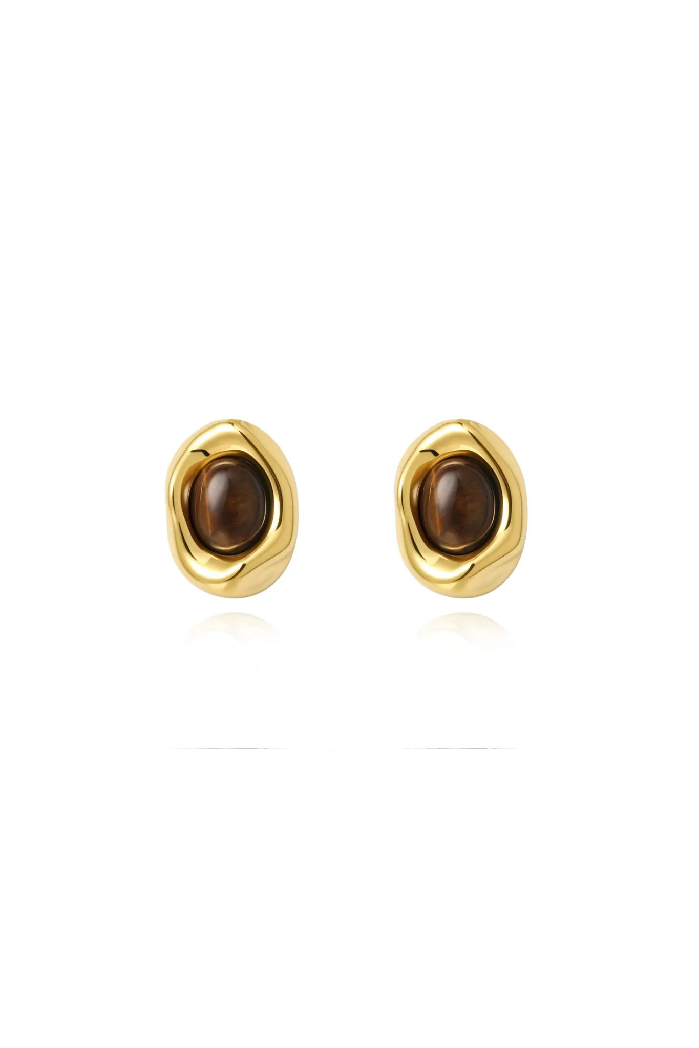 Sahira Jewelry | Saylor Tiger Eye Studs | Sweetest Stitch Boutique 