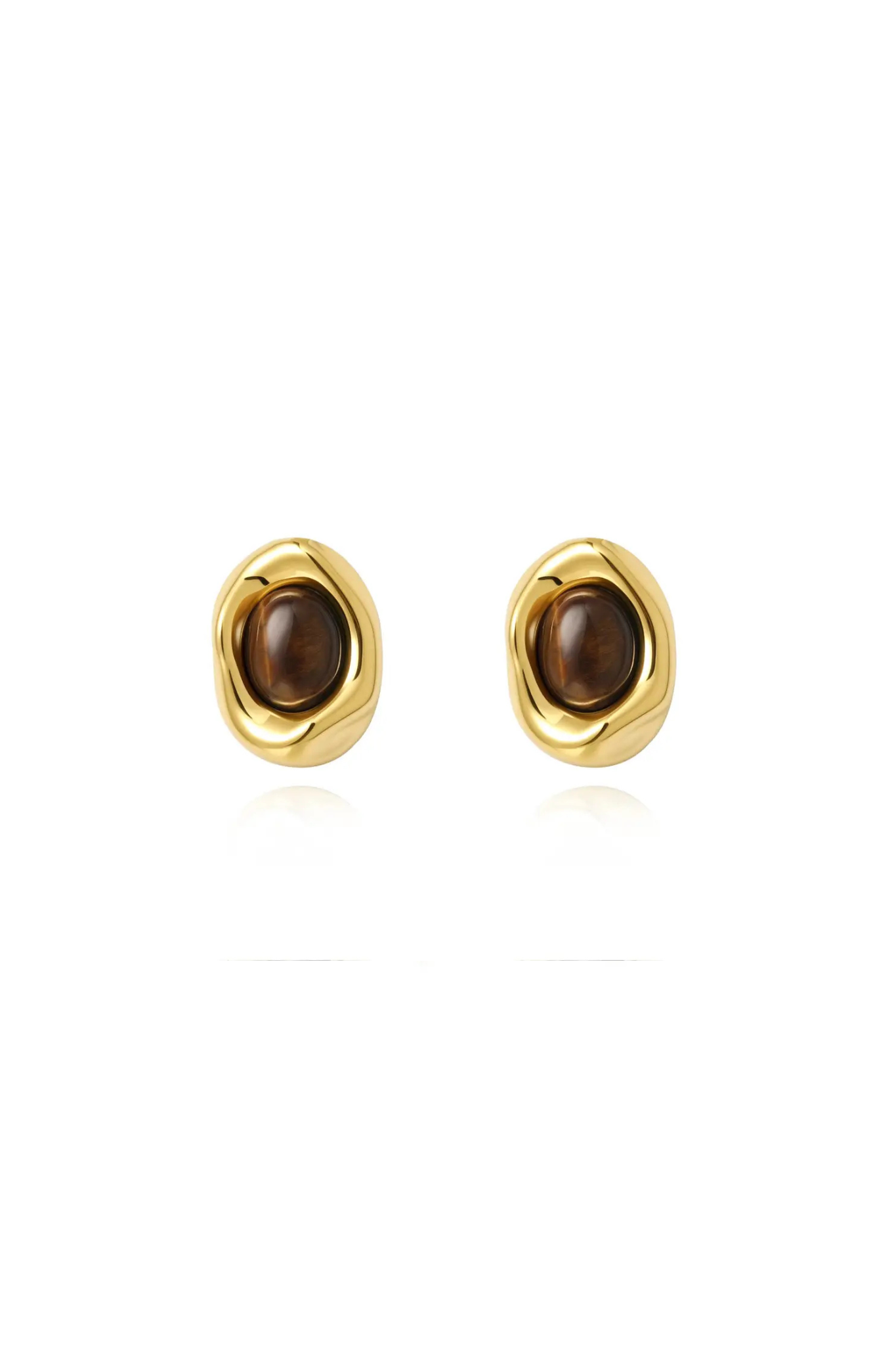 Sahira Jewelry | Saylor Tiger Eye Studs | Sweetest Stitch Boutique 